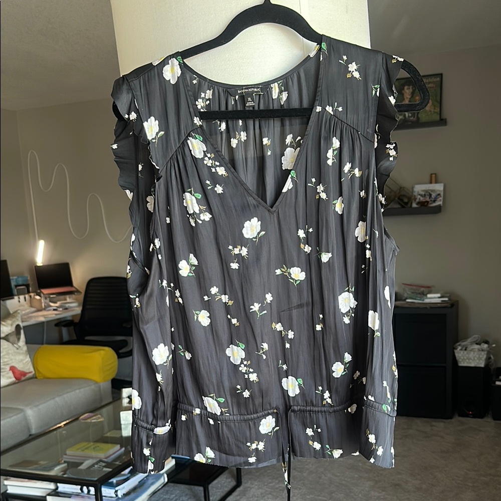 Floral Black Women's Top